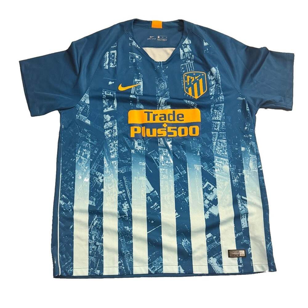 Nike Atletico Madrid 2018-19 Third Soccer Jersey Plus500 Mens XL Blue 918983-302